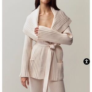 Guizio tullia slouchy cardigan and ribbed pants